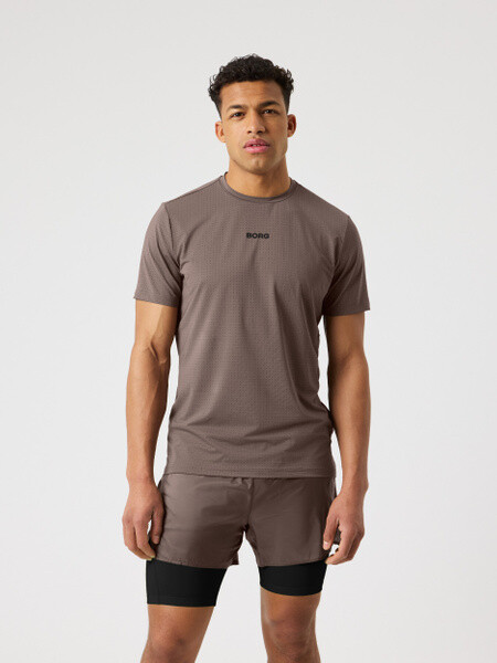 Björn Borg Borg Running Perforated T-shirt Brown, L
