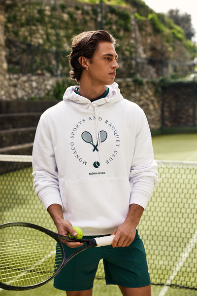 Björn Borg Borg Classic Print Hoodie White, L