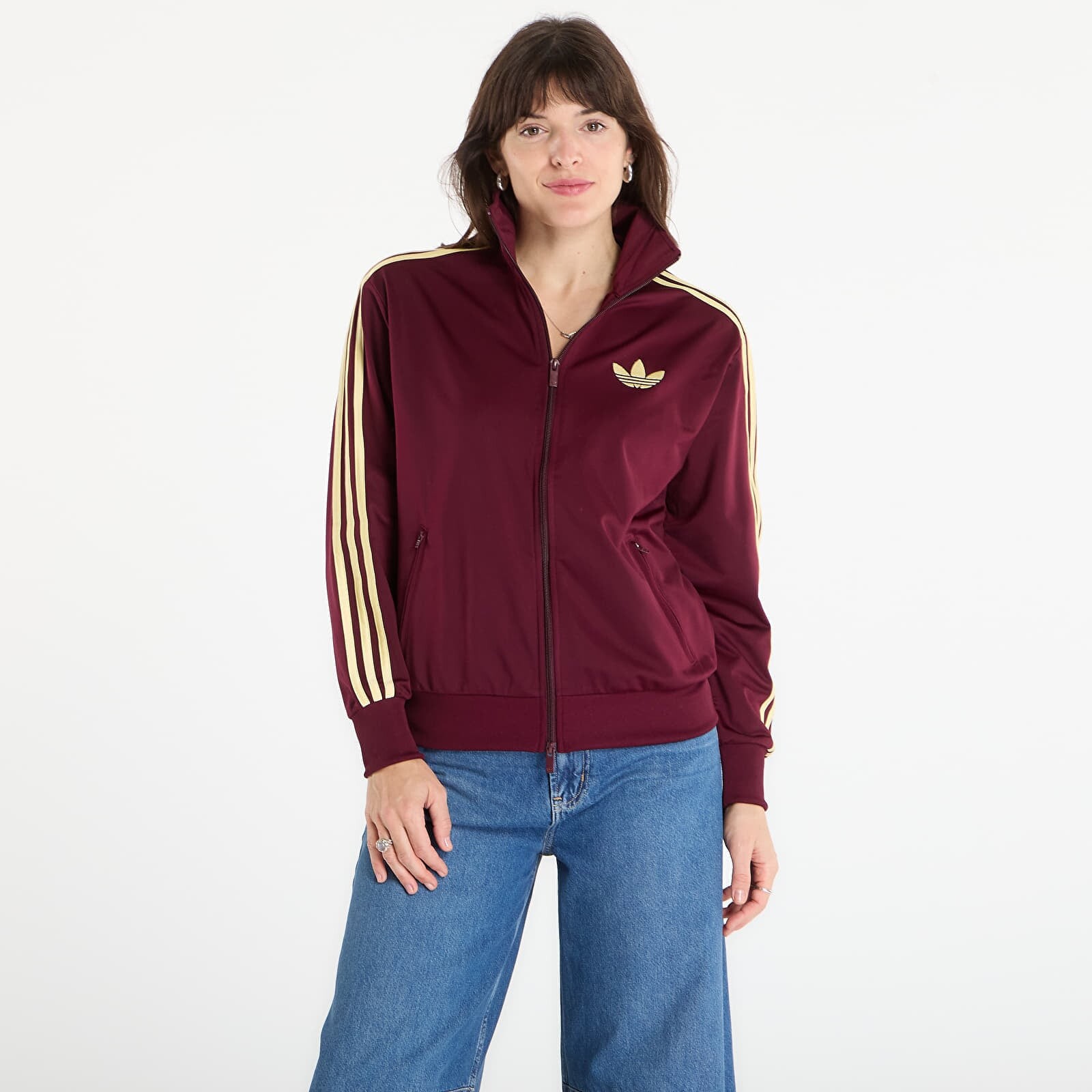 Sweatshirt adidas Fb Tt Loose Maroon/ Almost Yellow L