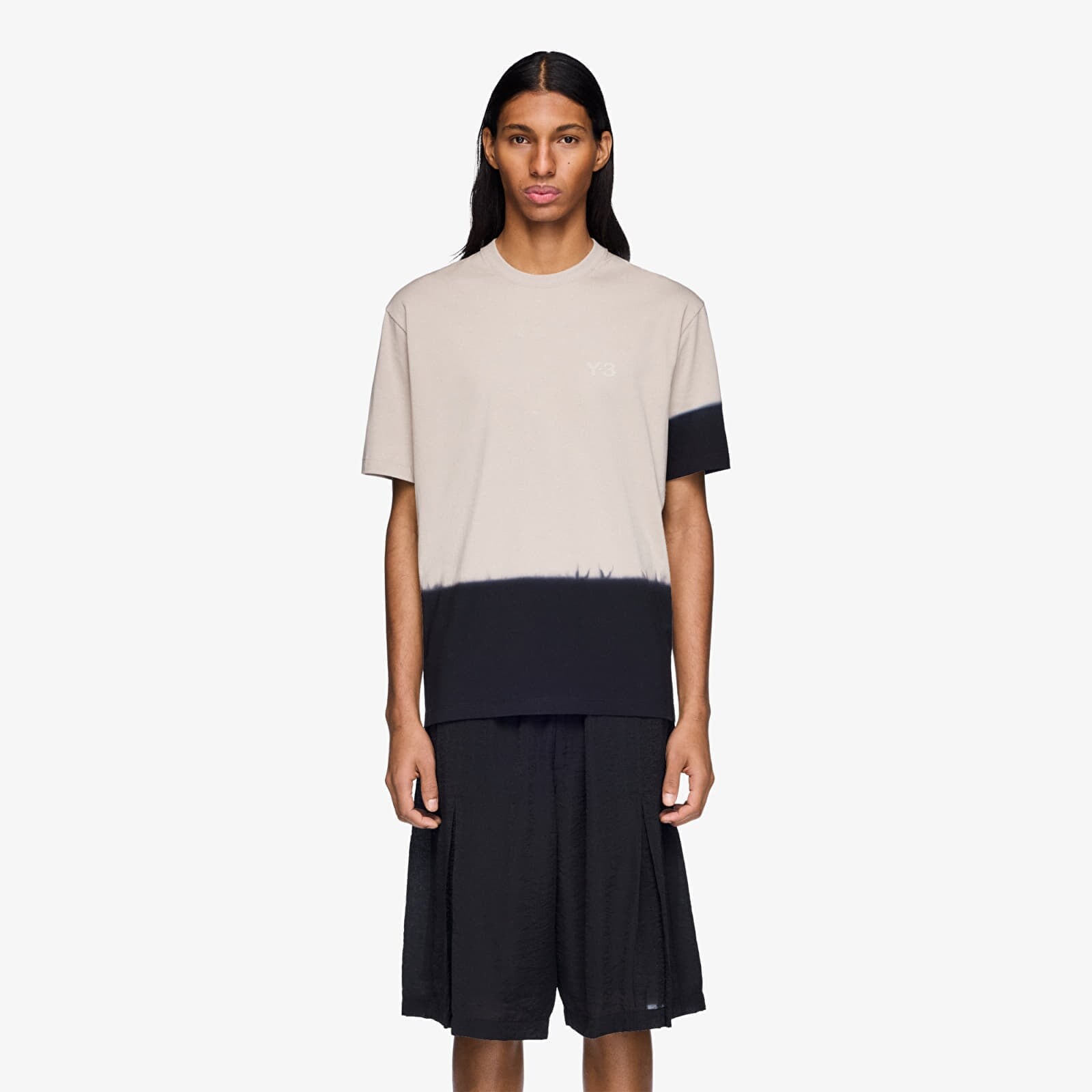 T-shirt Y-3 Dipped Regular Short Sleeve T-Shirt Light Brown/ Black XS