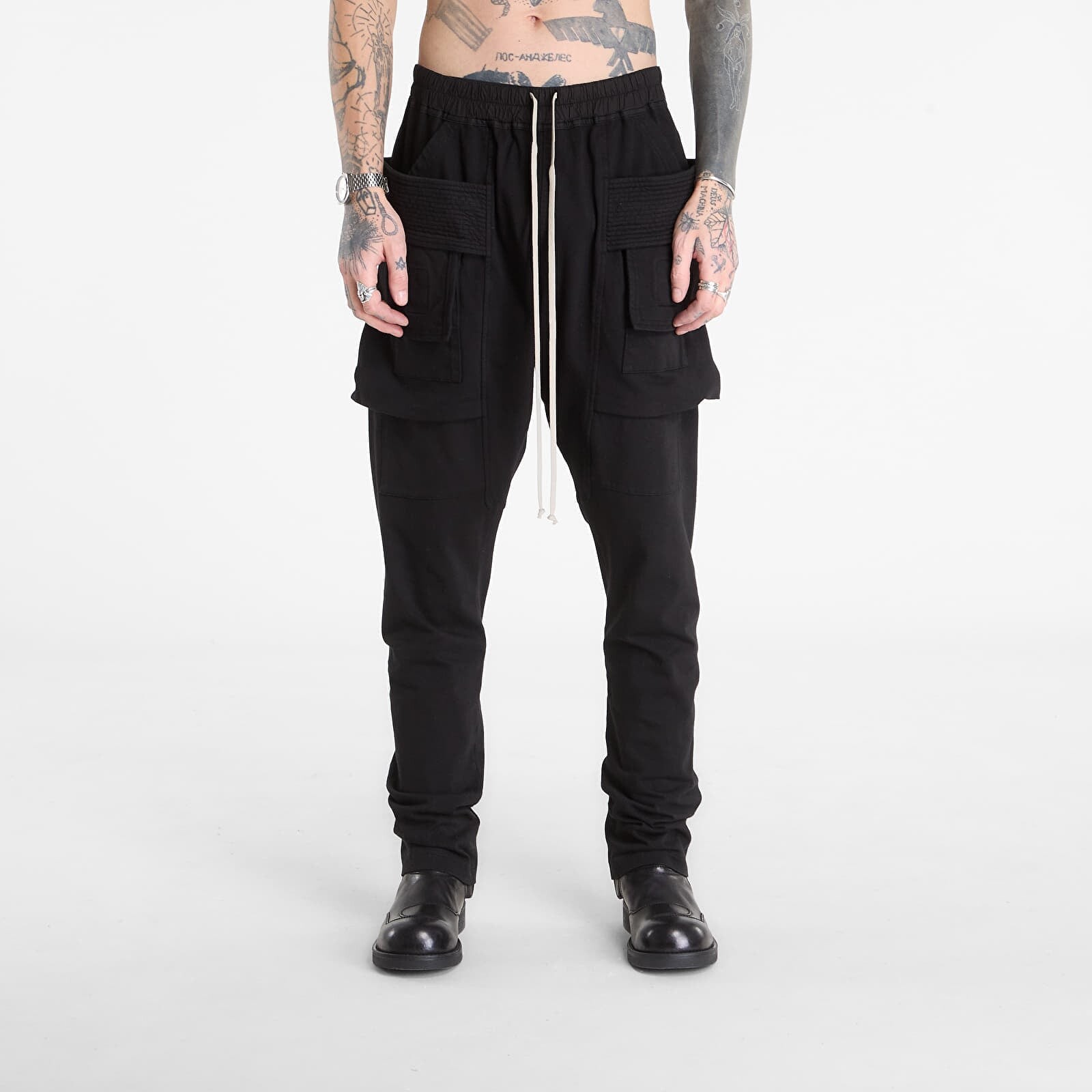 Pants Rick Owens DRKSHDW Creatch Cargo Drawstring Pants Black S