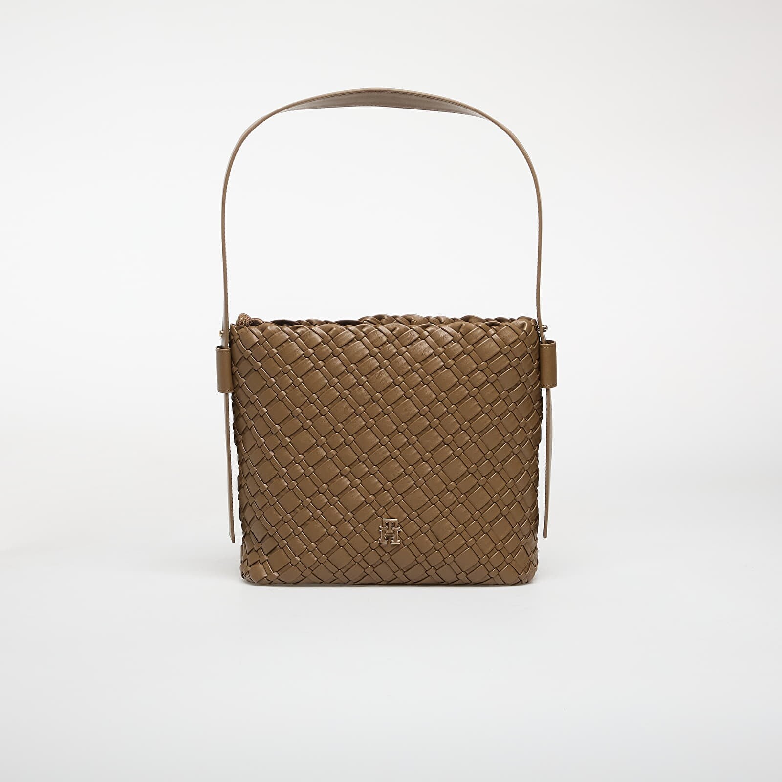 Handbag Tommy Hilfiger Th Braided Shoulder Bag Taupe Universal