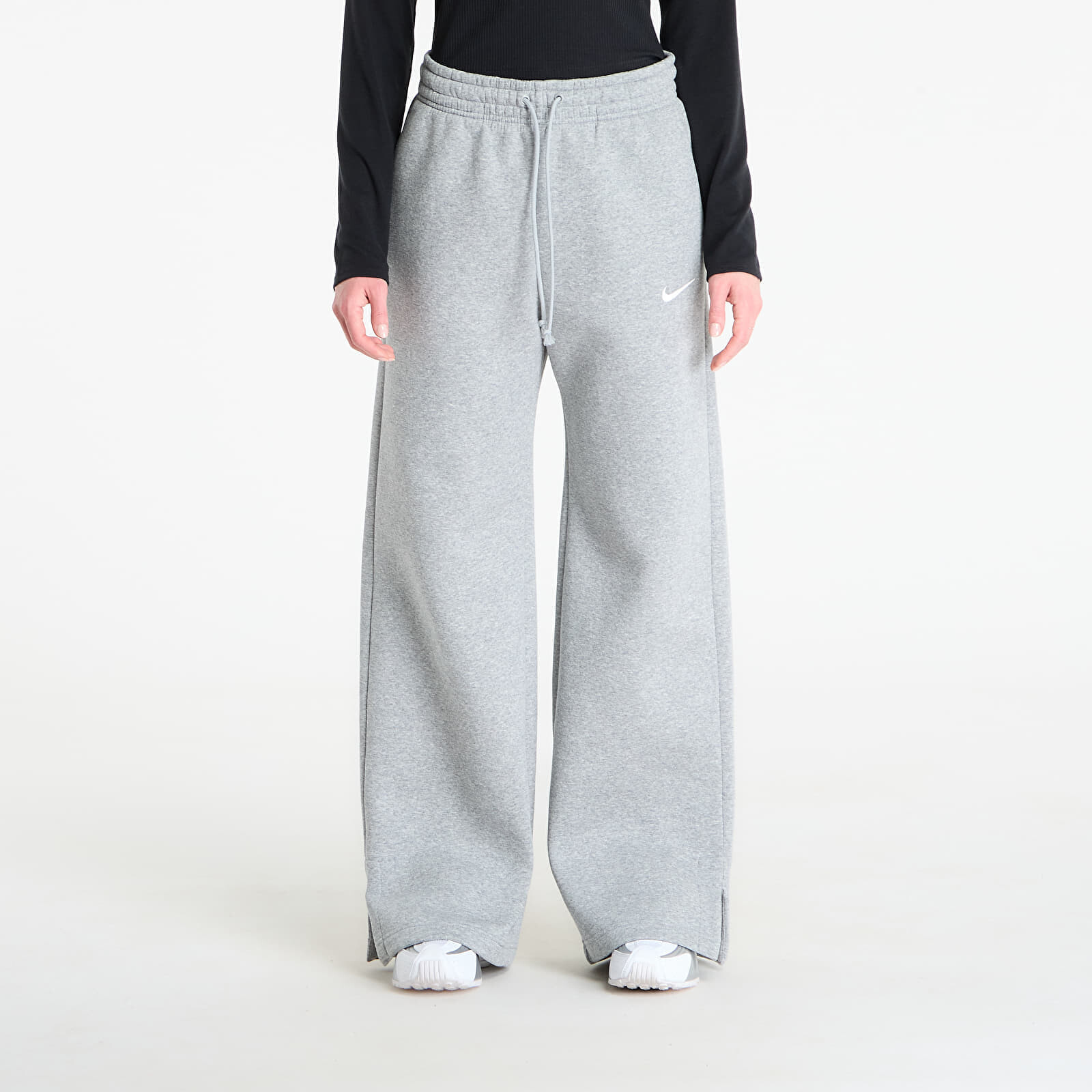 Pants Nike Sportswear Phoenix Fleece Women's High-Waisted Wide-Leg Pants Dk Grey Heather/ Sail M