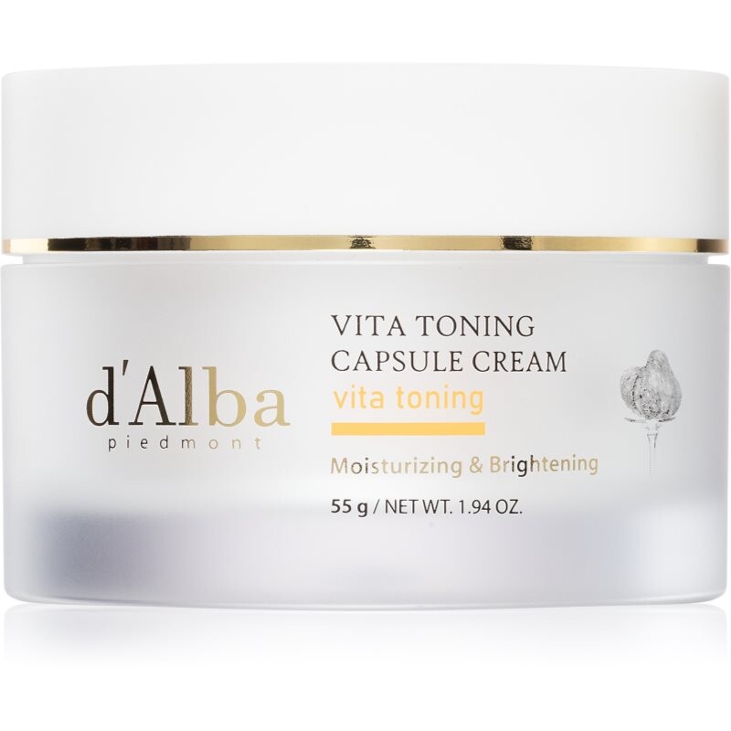 d'Alba Vita Toning Capsule Cream deep moisturising cream with a brightening effect 55 g