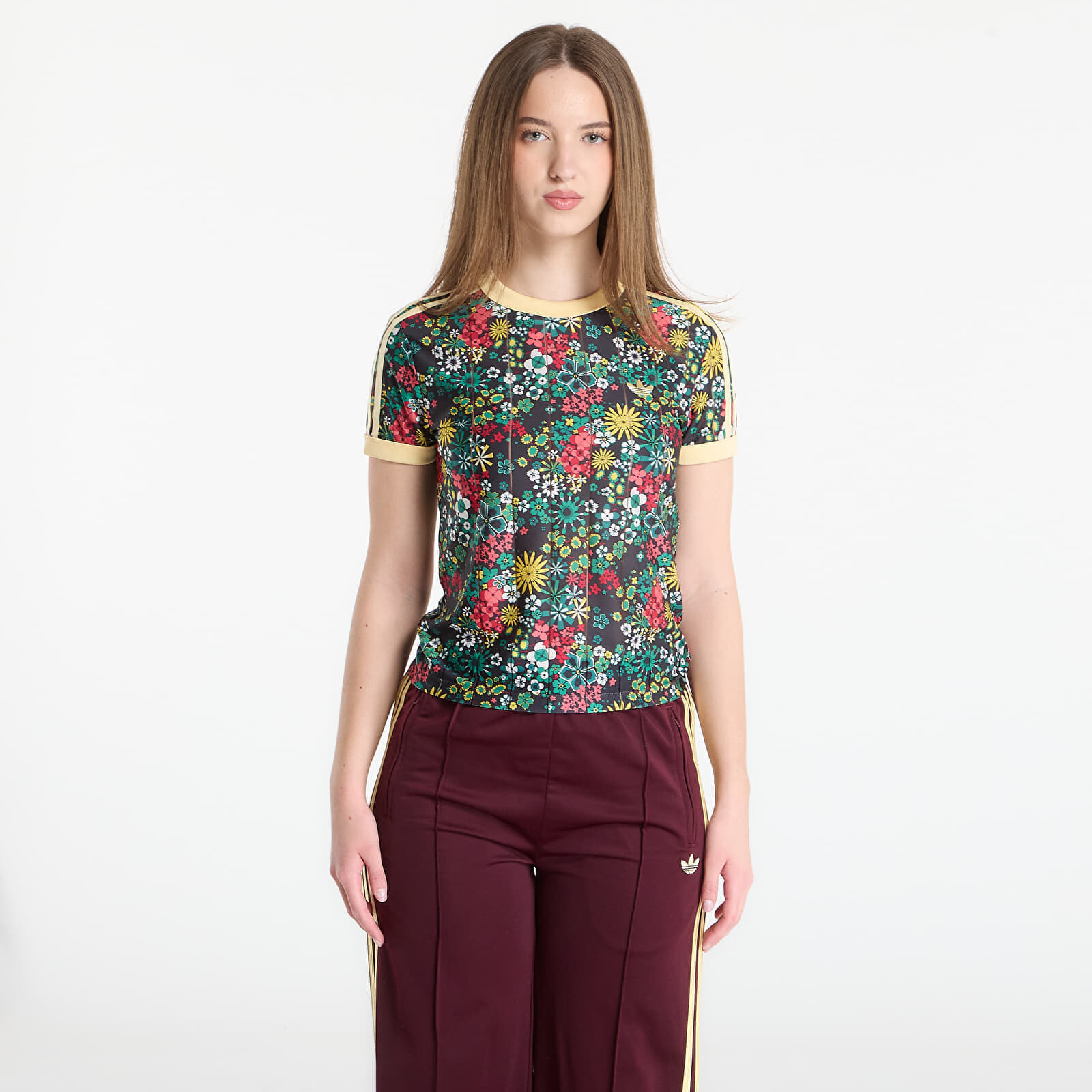 T-shirt adidas 3S Tee Slim Black/ Bright Green/ Cgreen/ Eqtyel L