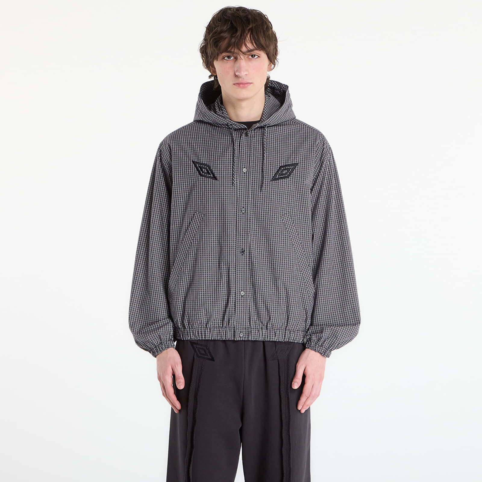 Shirt Umbro by SlamJam Gingham Masked Shirt Coffee Brown/ White/ Black S