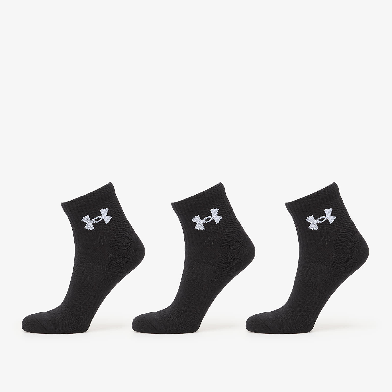 Under Armour Performance Cotton Qtr Sock 3-Pack Black XL