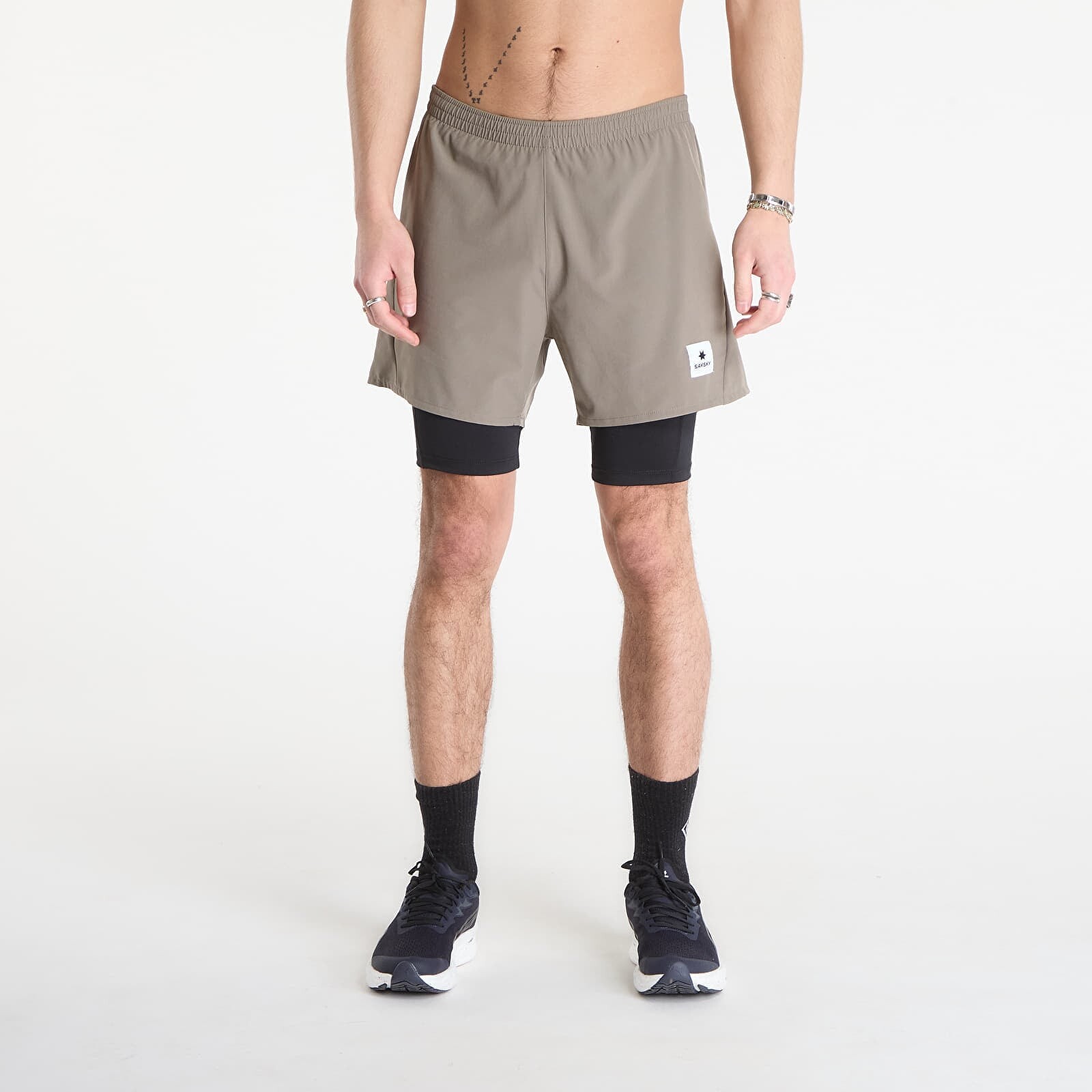 SAYSKY Pace 2 in 1 Shorts 5'' Taupe L