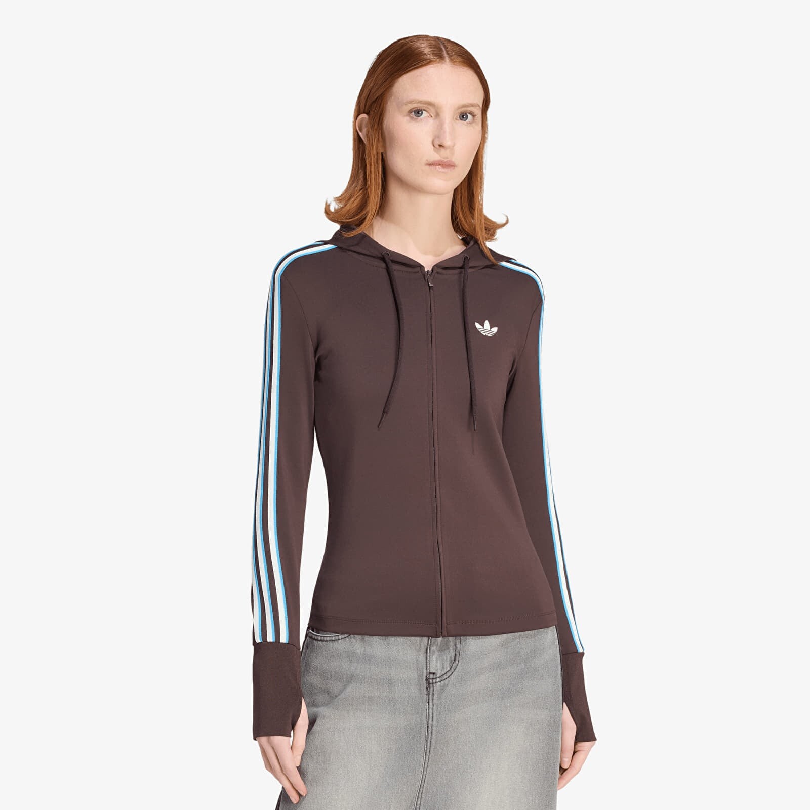 Sweatshirt adidas Hooded Zipper Aurora Cofee S