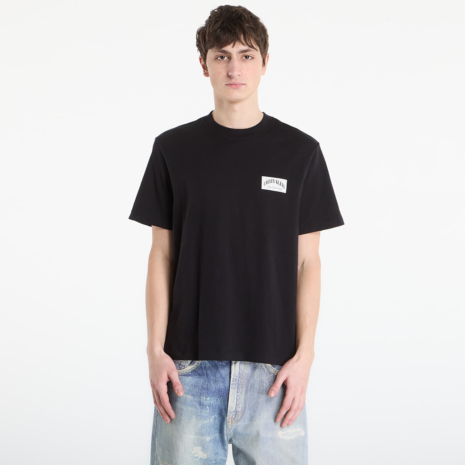 T-shirt Calvin Klein Jeans Ss 20S Easy Collegiate Tee Black M