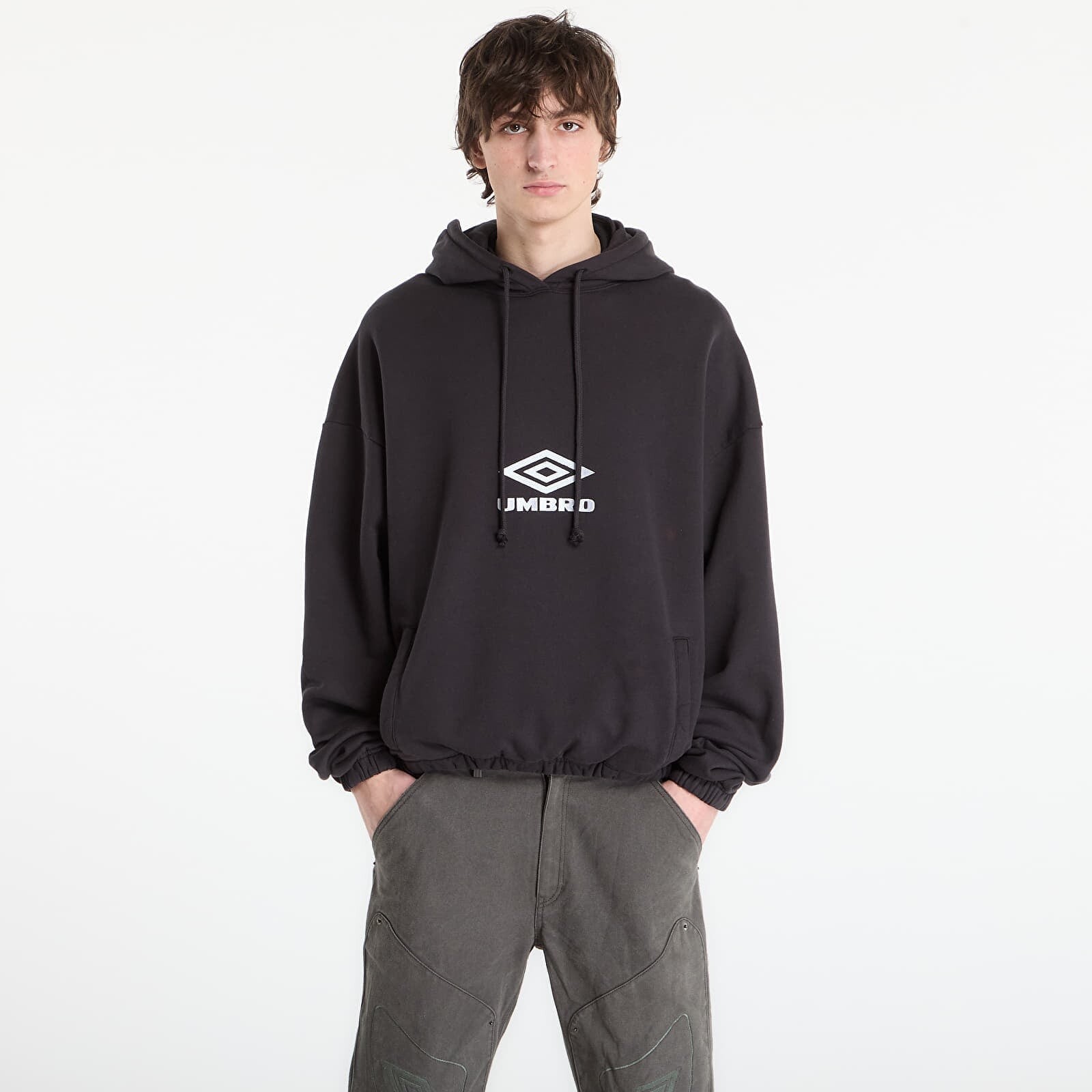 Sweatshirt Umbro by SlamJam Og Logo Mask Hoodie Washed Black XL