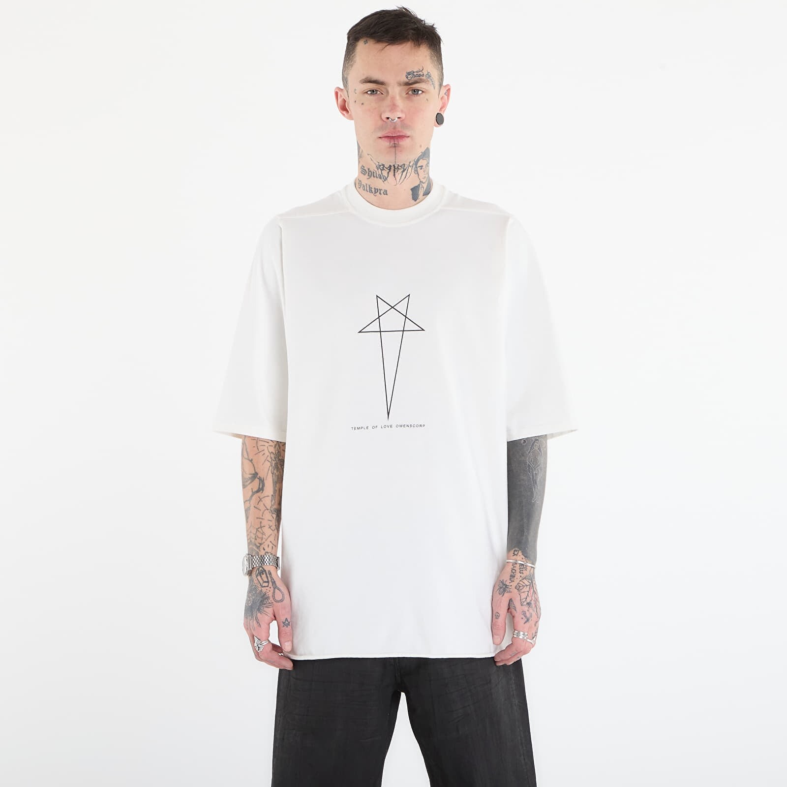 T-shirt Rick Owens DRKSHDW Jumbo Ss T-Shirt Milk/ Black M