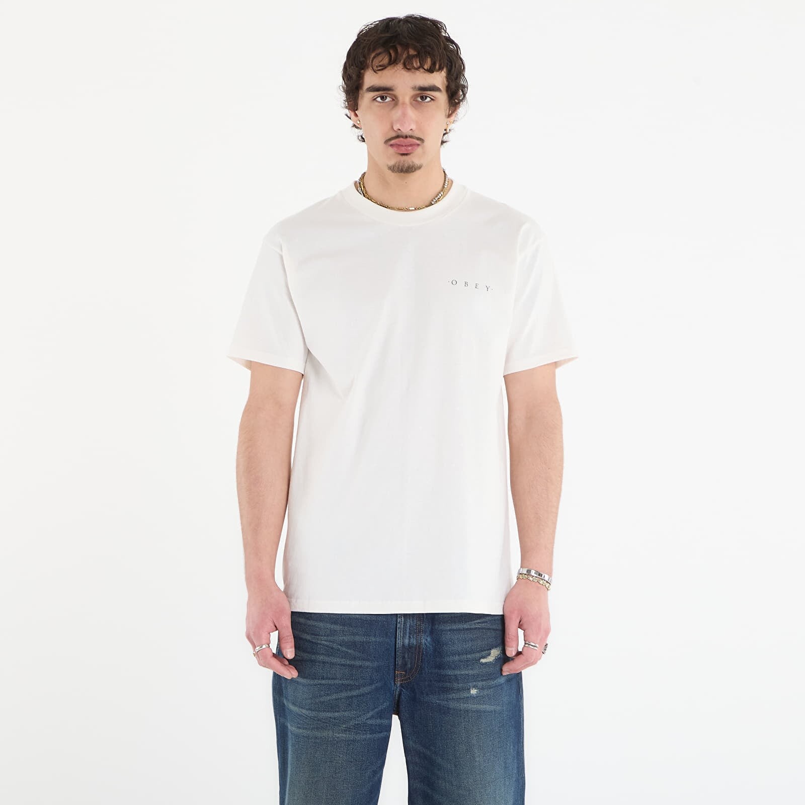 T-shirt OBEY Architecture Of The Uni Vintage White XXL