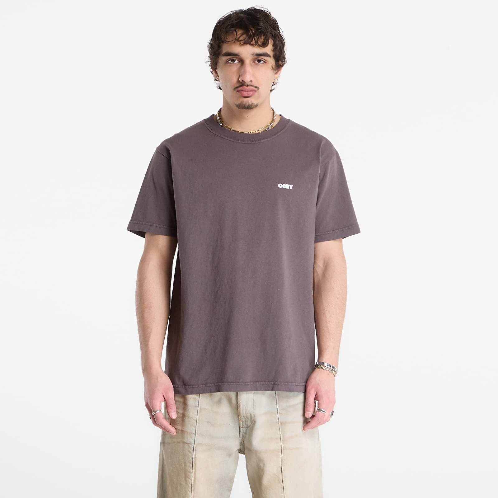 T-shirt OBEY Bold Icon Face Pigment Dusty Black XL