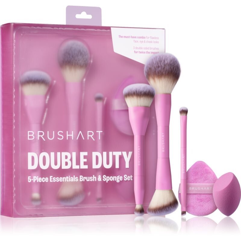 BrushArt Double Duty 5-Piece Essentials Brush & Sponge Set brush set