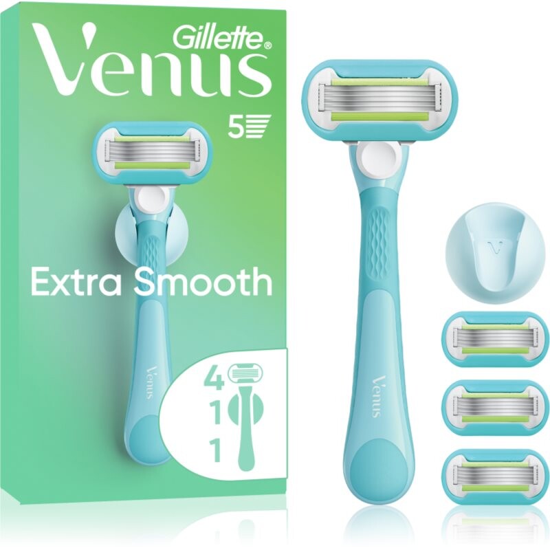 Gillette Venus Extra Smooth women’s shaver with a shower bracket + replacement blades 6 pc