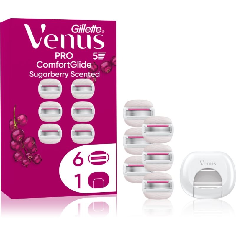 Gillette Venus PRO ComfortGlide Sugarberry replacement blades 6 pc