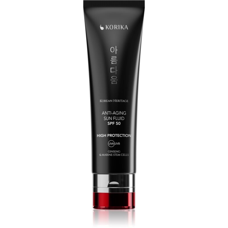 KORIKA Korean Heritage Ginseng & Marine Stem Cells Anti-aging Sun Fluid SPF 50 protection fluid with anti-ageing effect SPF 50 50 ml