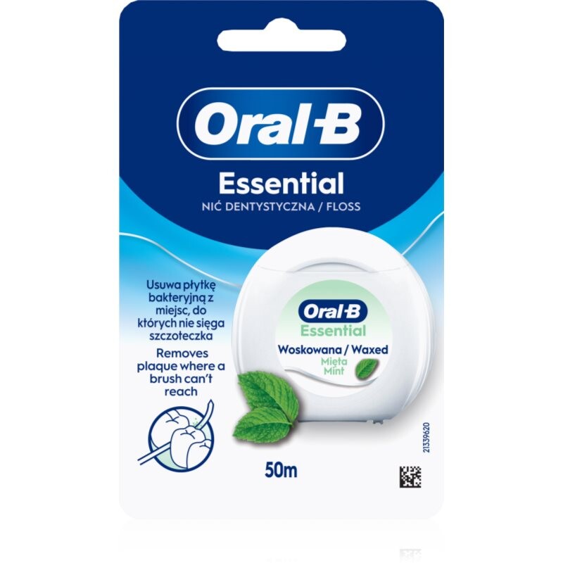 Oral-B Essential Floss Mint waxed dental floss with mint flavor 50 m