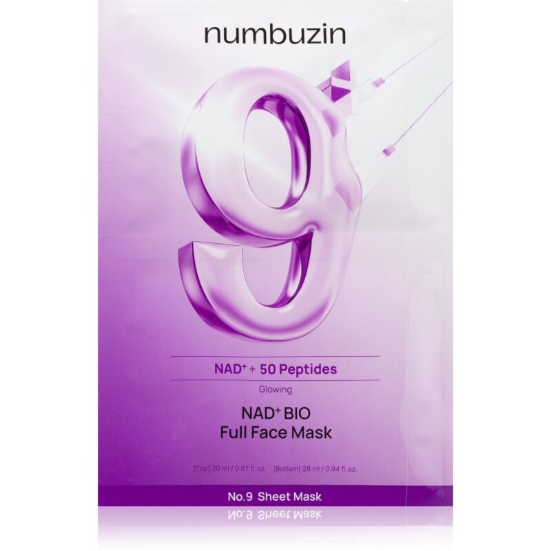 Numbuzin No. 9 NAD Bio Lifting-sil Full Face Mask firming collagen mask with peptides 4 pc