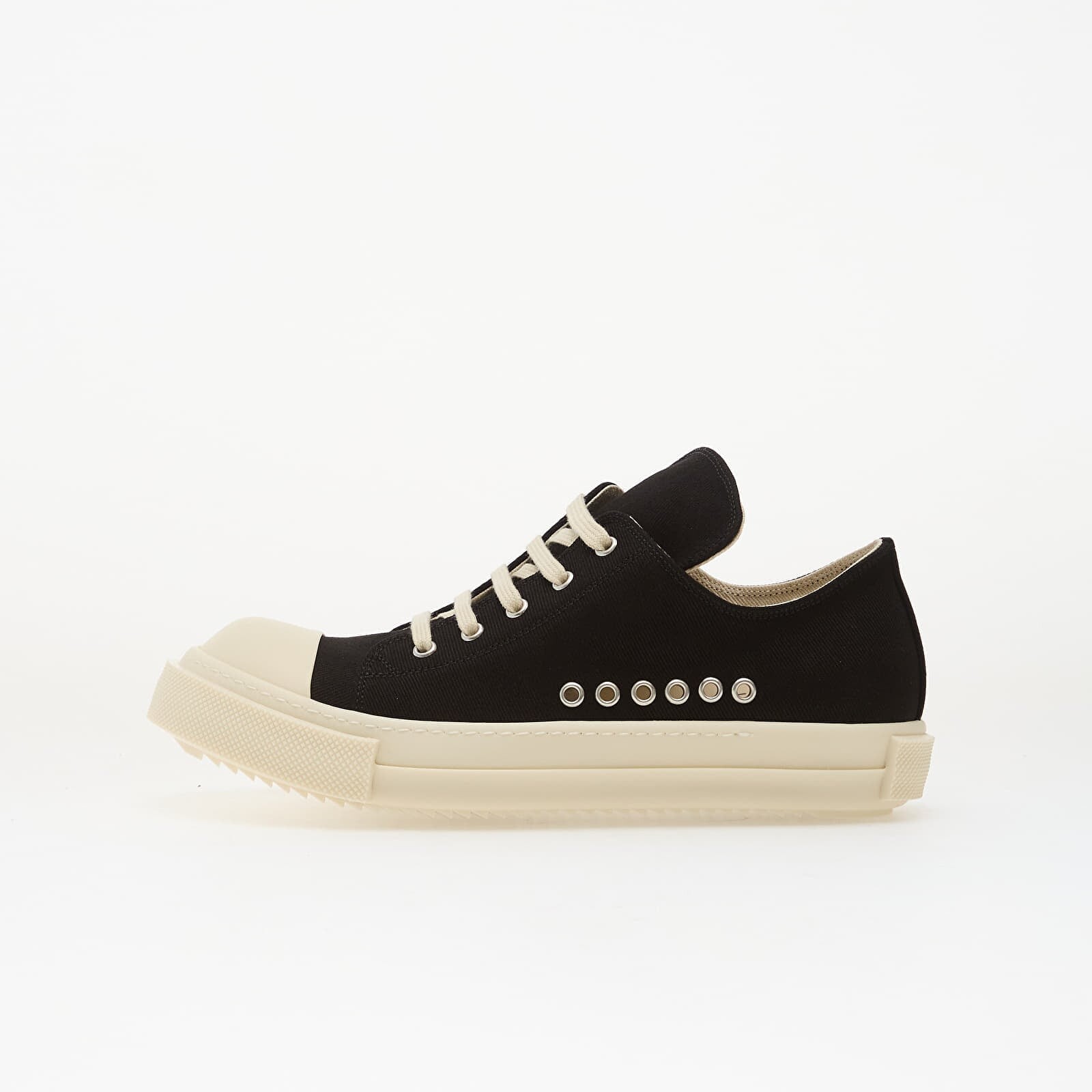 Sneakers Rick Owens Denim Shoes - Extreme Low Sneaks Black/ Milk/ Milk UK 11
