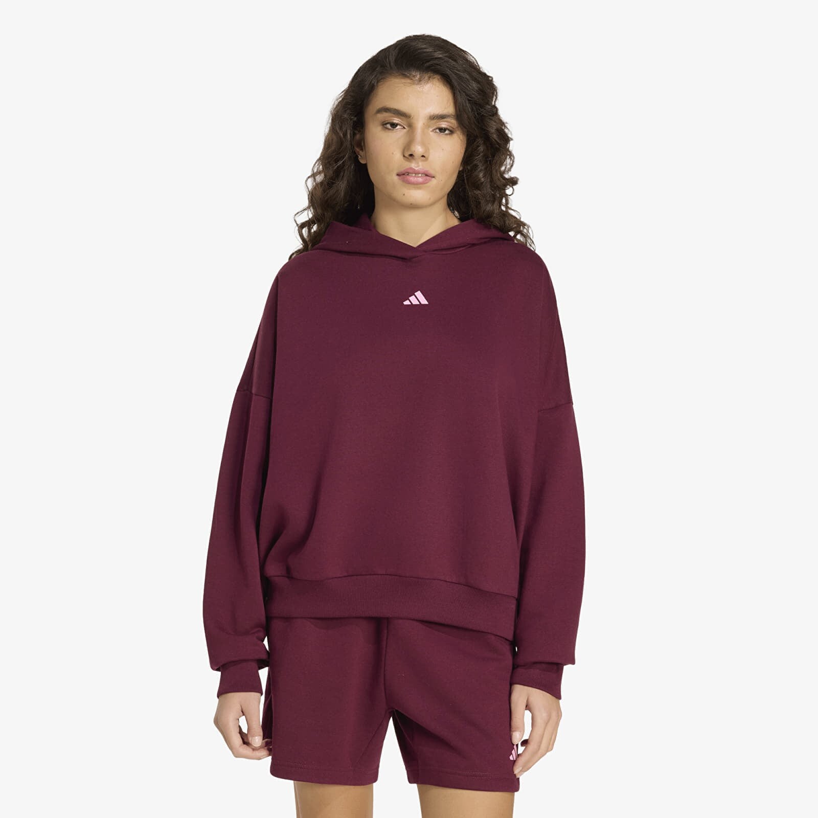 Sweatshirt adidas W 3Ss Fl Hd2 Maroon L