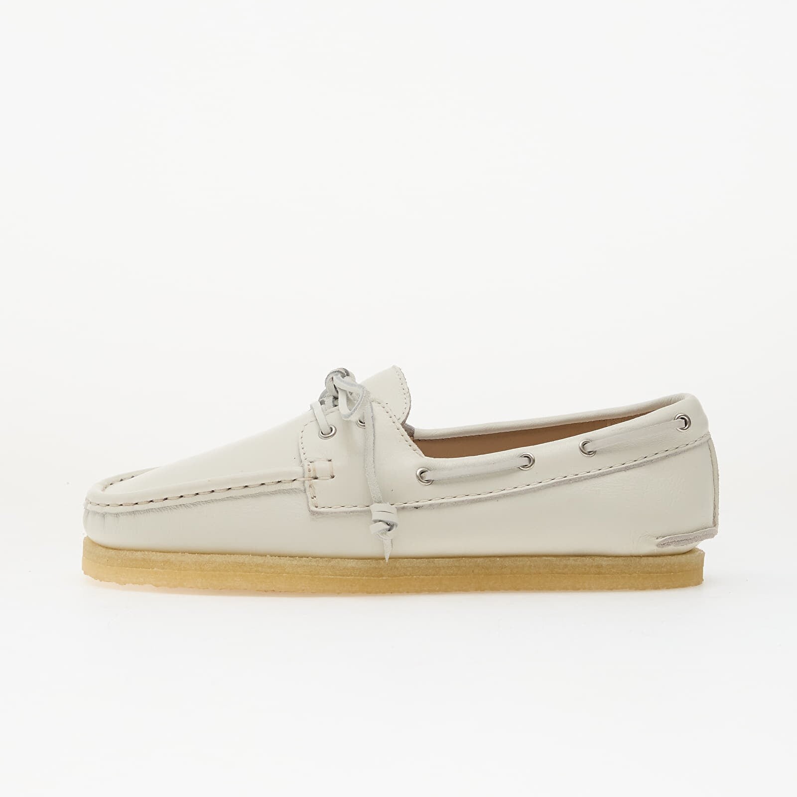 Sneakers Clarks Originals Godney Boat. White Grain Lea UK 4.5