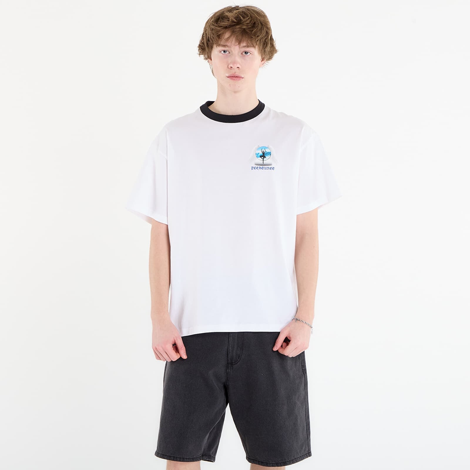 T-shirt PLEASURES Angel Place Ringer T-Shirt White L