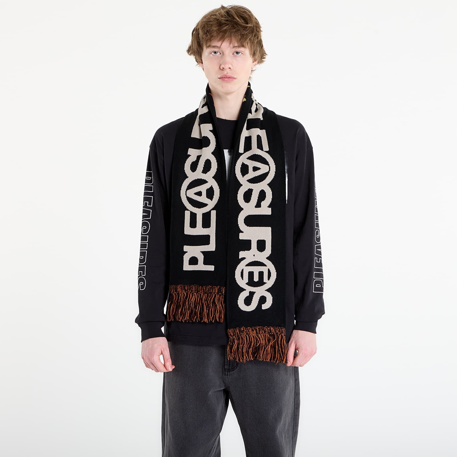 PLEASURES Zine Scarf Black Universal