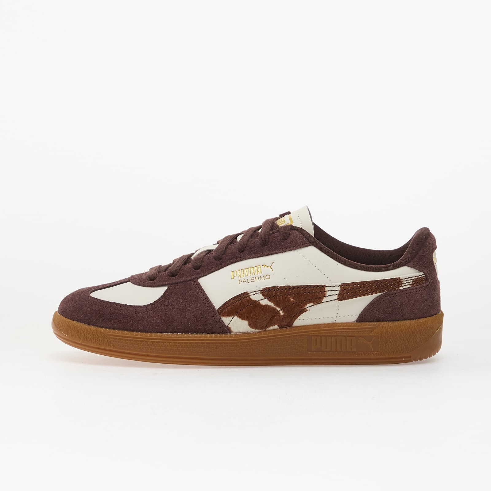 Sneakers Puma Palermo Cow Wns Warm White-Chocolate Brown-Gum UK 4