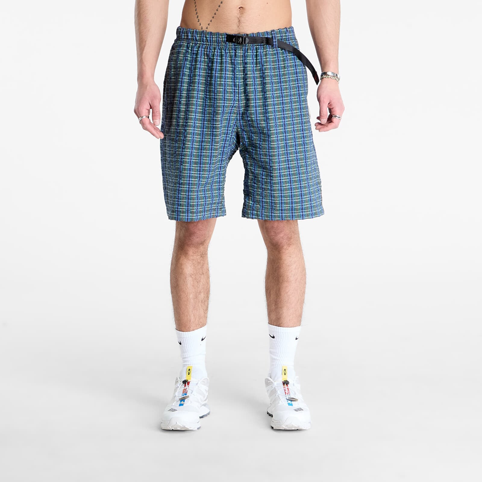 Gramicci O.G. G-Short Seersucker Plaid UNISEX Multi Stripe M