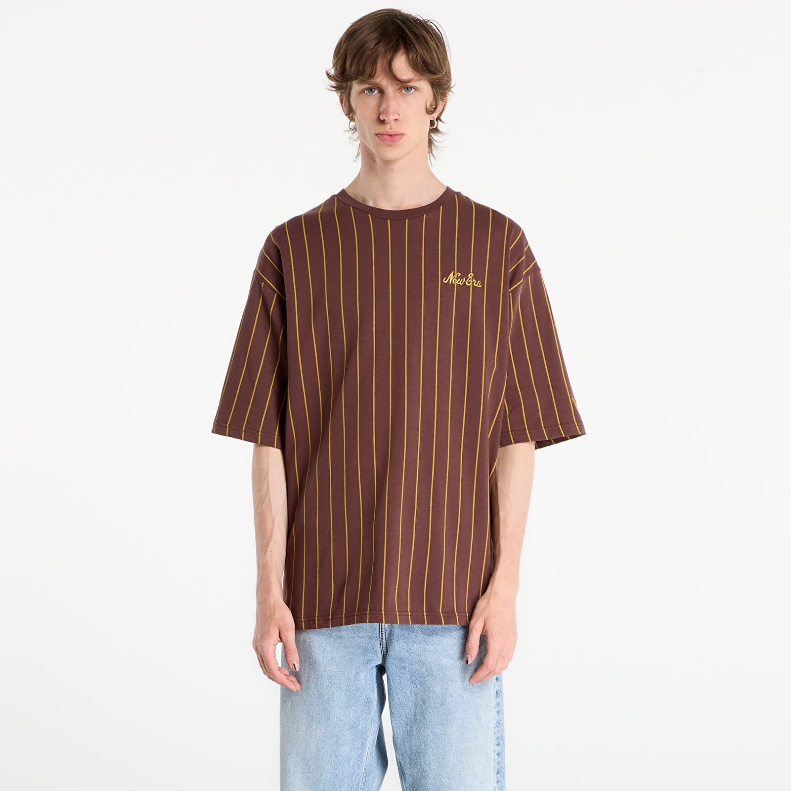 T-shirt New Era Pinstripe Os Tee UNISEX Brown M