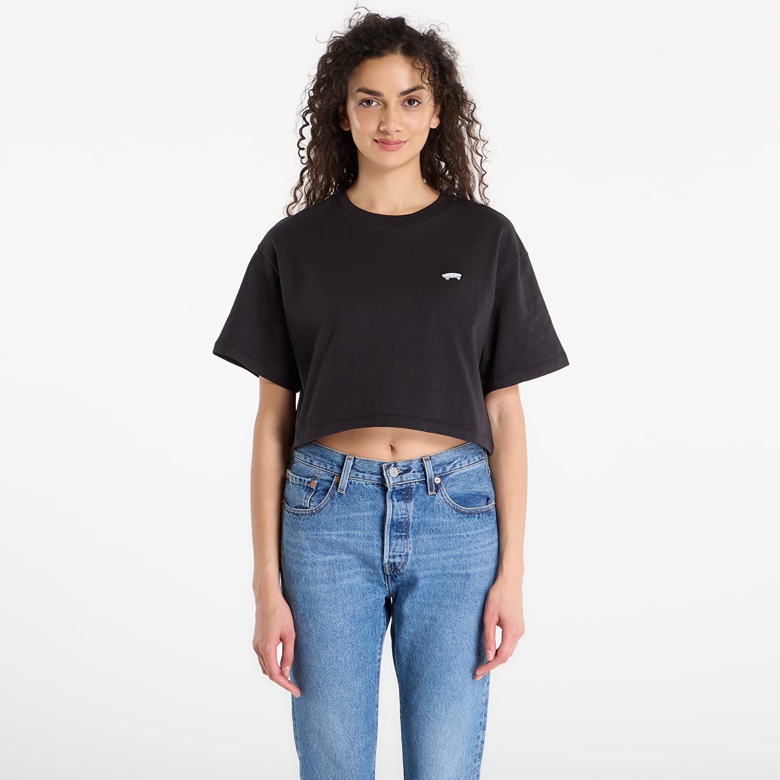 T-shirt Vans W Salton Relax Crop SS T-Shirt Black L