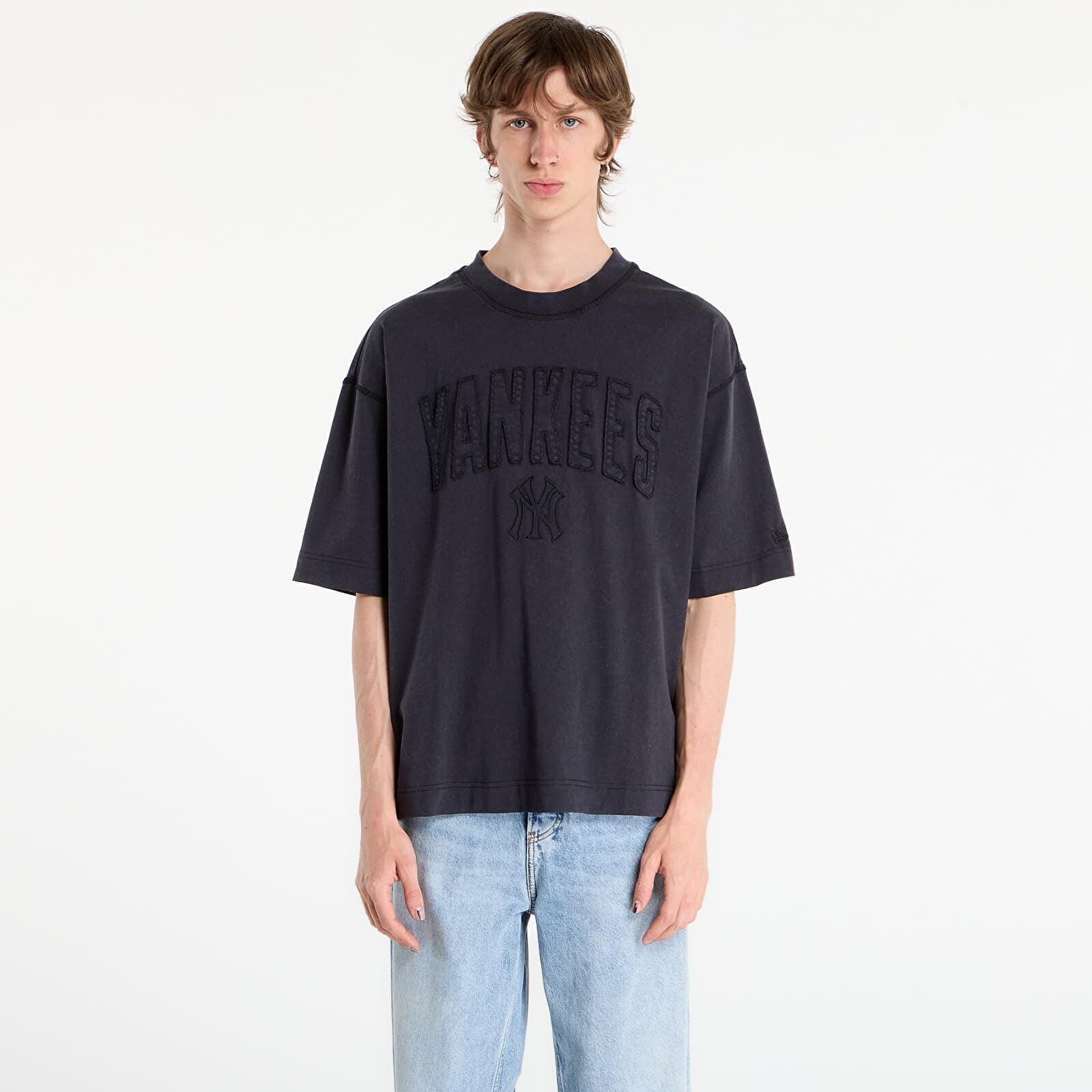 T-shirt New Era MLB Washed Boxy Tee New York Yankees UNISEX Black S