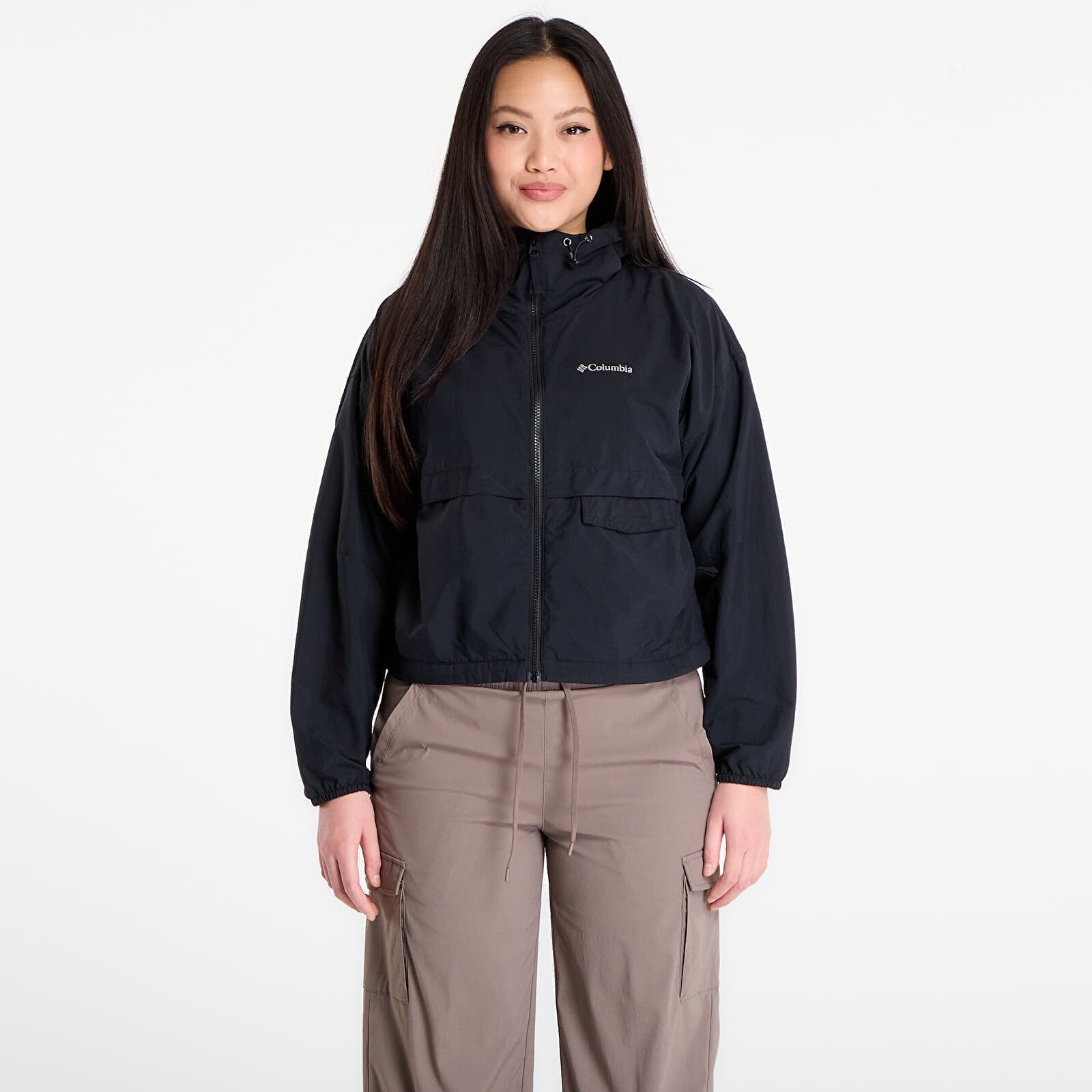 Jacket Columbia Spire Valley™ Cropped Hooded Windbreaker Black S