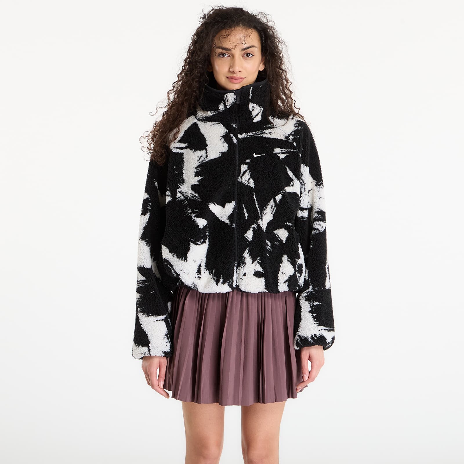 Sweatshirt Nike Sportswear Women's Oversized High-Pile Fleece Top Black/ Black/ Sail S