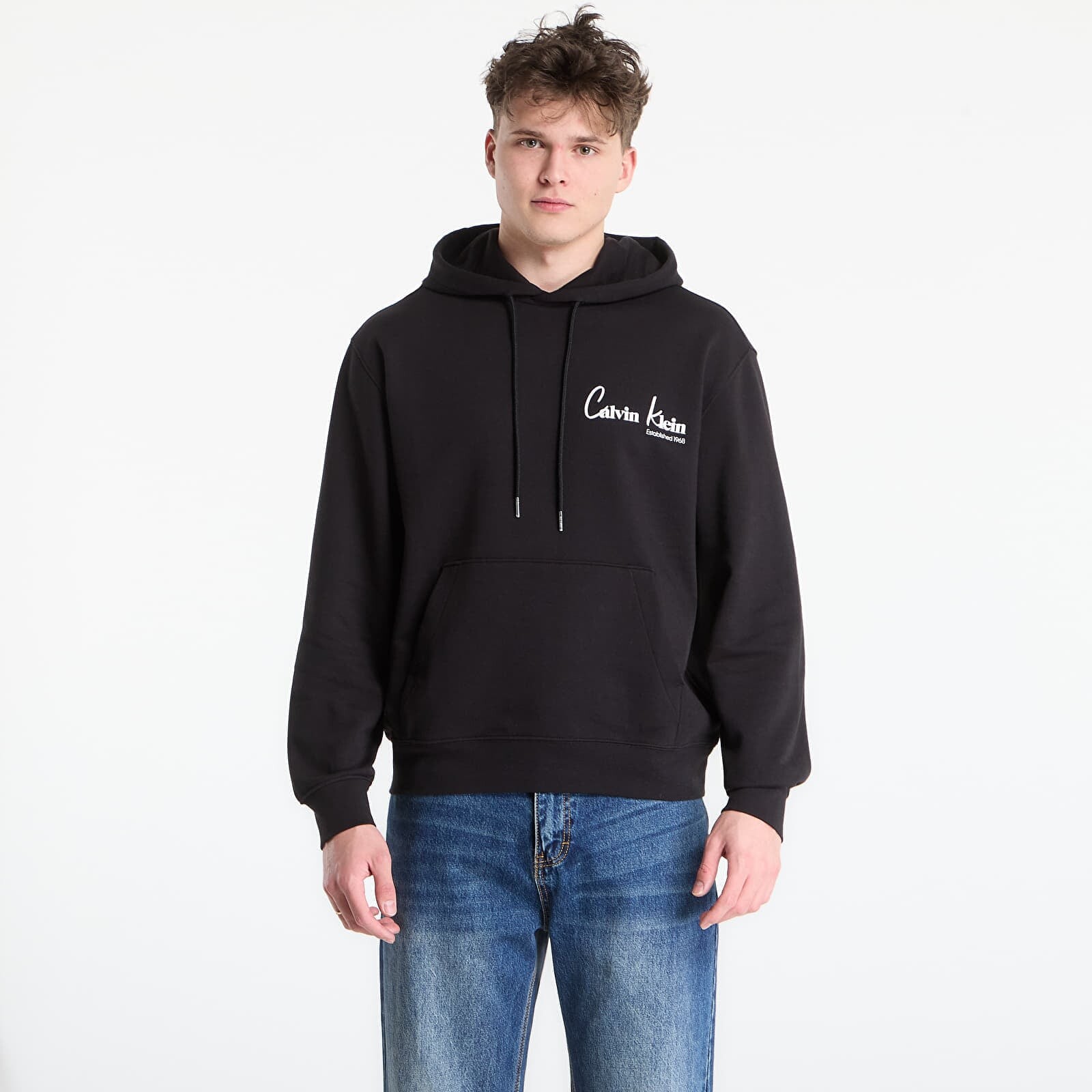 Sweatshirt Calvin Klein Jeans Eu 350Terry Ck Graphic Hoodie Black L