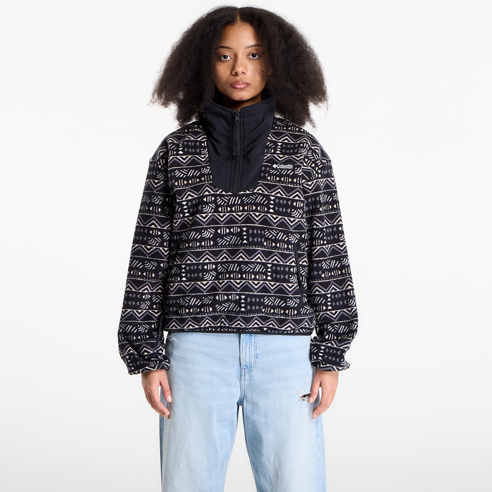 Sweatshirt Columbia Sequoia Grove™ Half Zip Fleece With Print Black/ Horizons XS