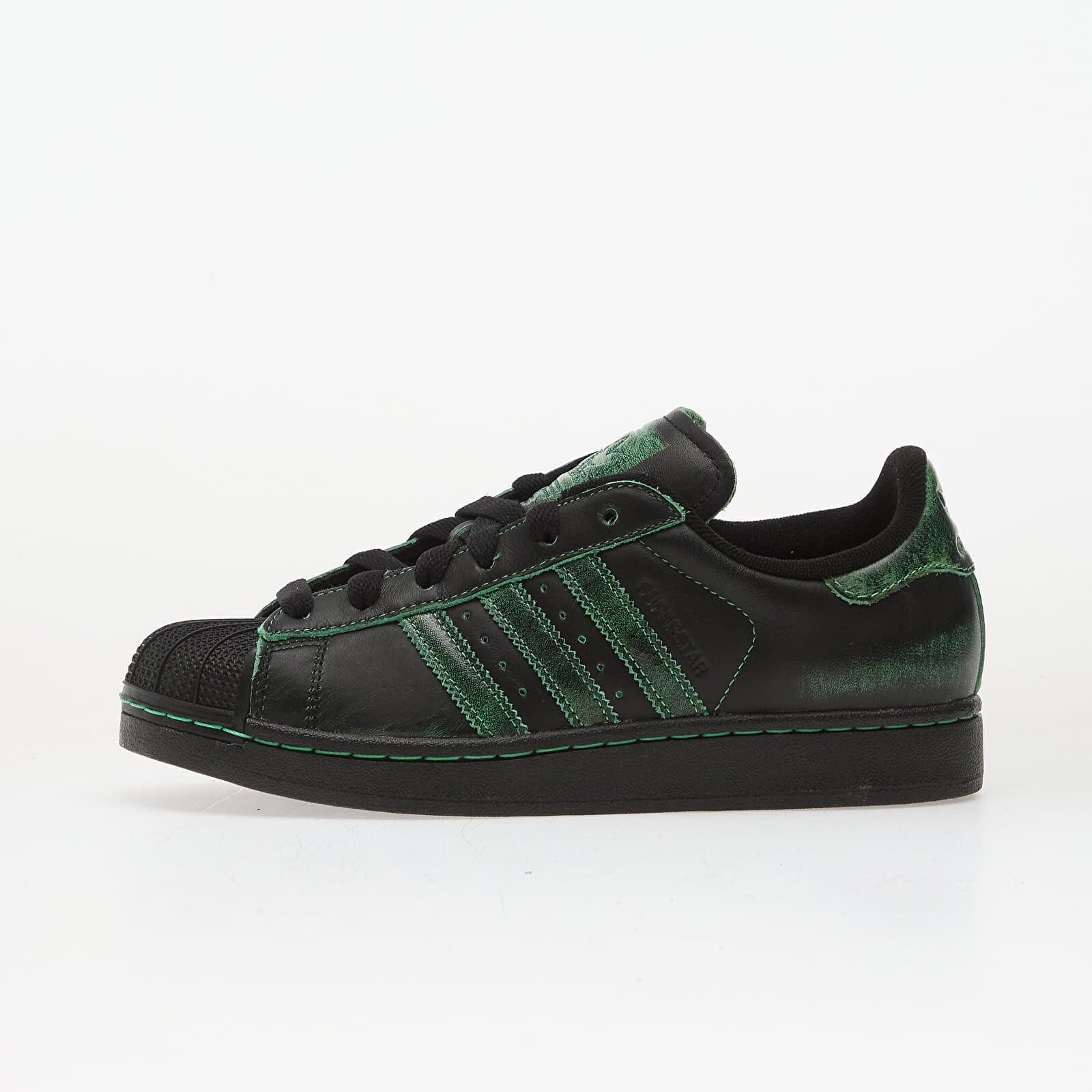 Sneakers adidas Superstar II W Core Black/ Core Black/ Semi Screaming Green UK 3.5