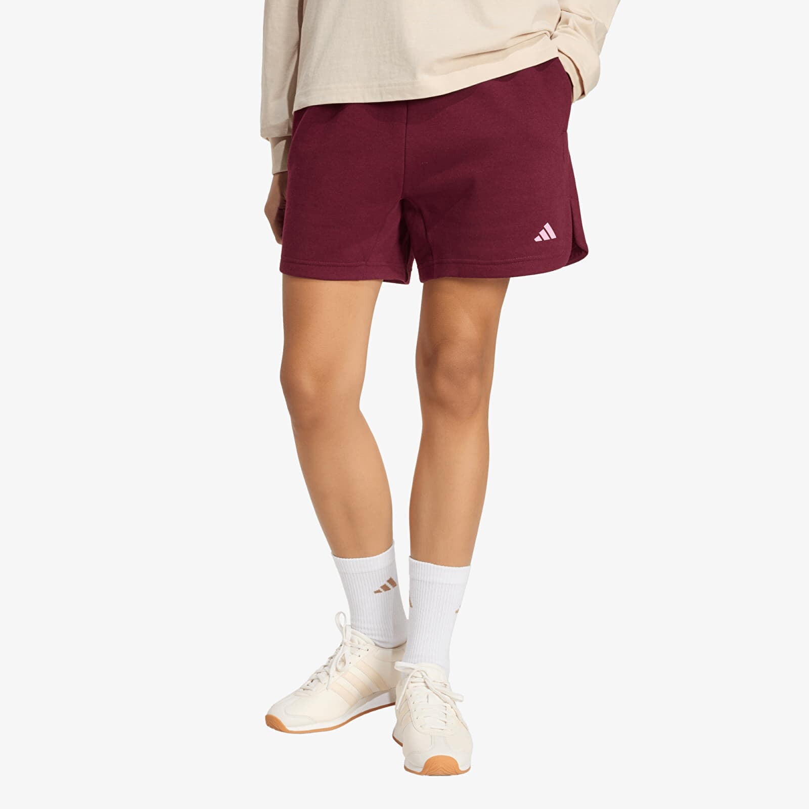 Shorts adidas W 3Ss Fl Short Maroon M
