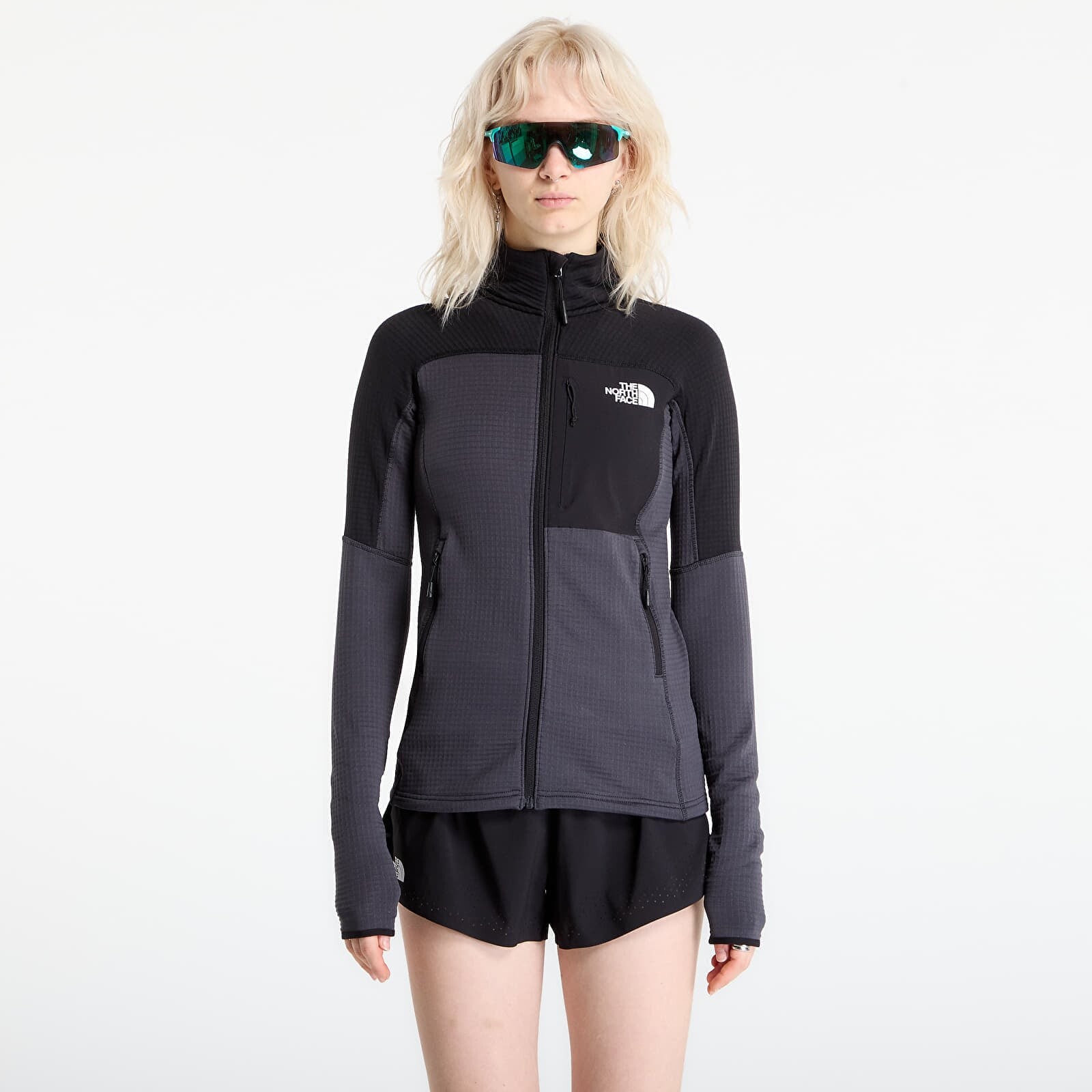 Sweatshirt The North Face Polartec Powergrid Stormgap Jacket Asphalt Grey/ TNF Black M
