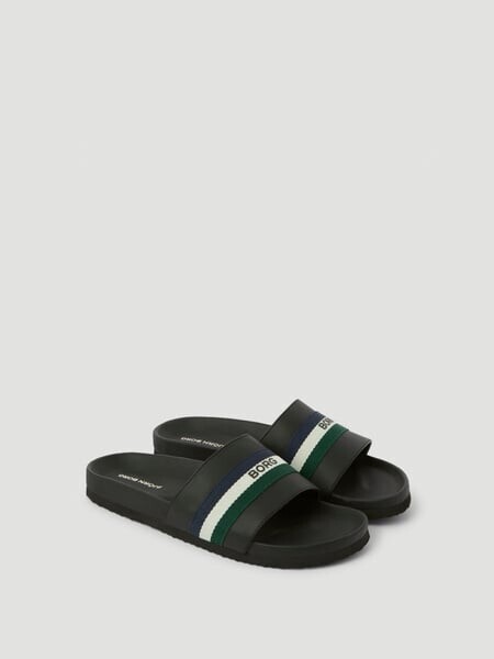 Björn Borg Unisex Heritage Slides Black, 36