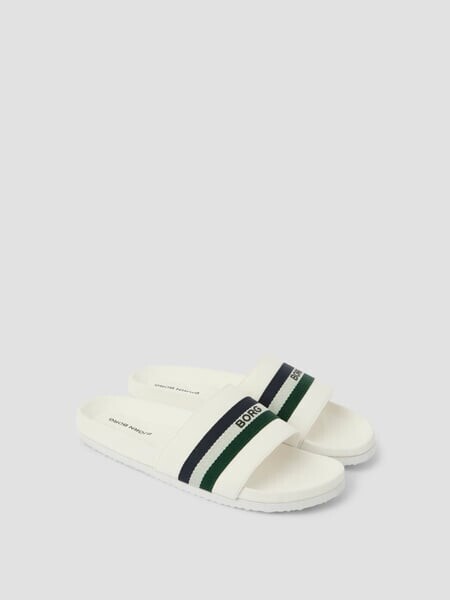 Björn Borg Unisex Heritage Slides White, 36
