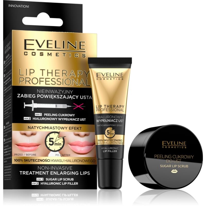 Eveline Cosmetics Lip Therapy lip set with magnifying effect 1 pc
