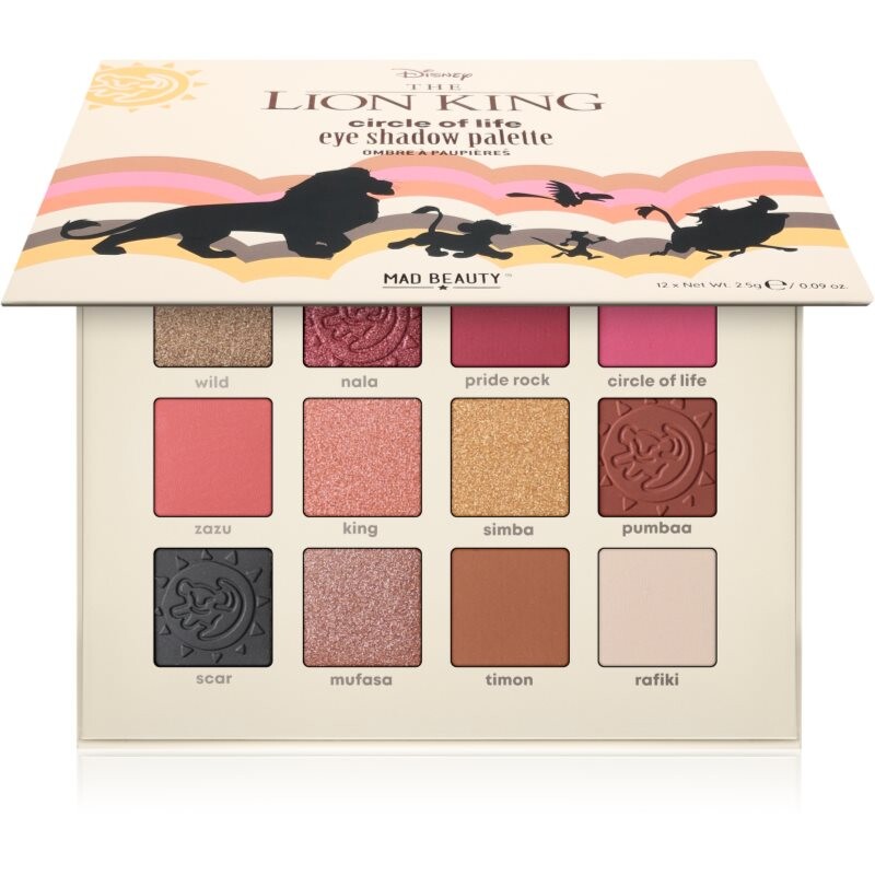 Mad Beauty Lion King Circle of Life eyeshadow palette 12x2.5 g