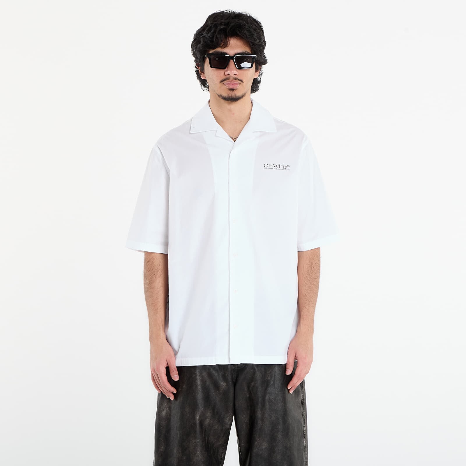 Shirt Off-White Circle Off Bowling Shirt White XL
