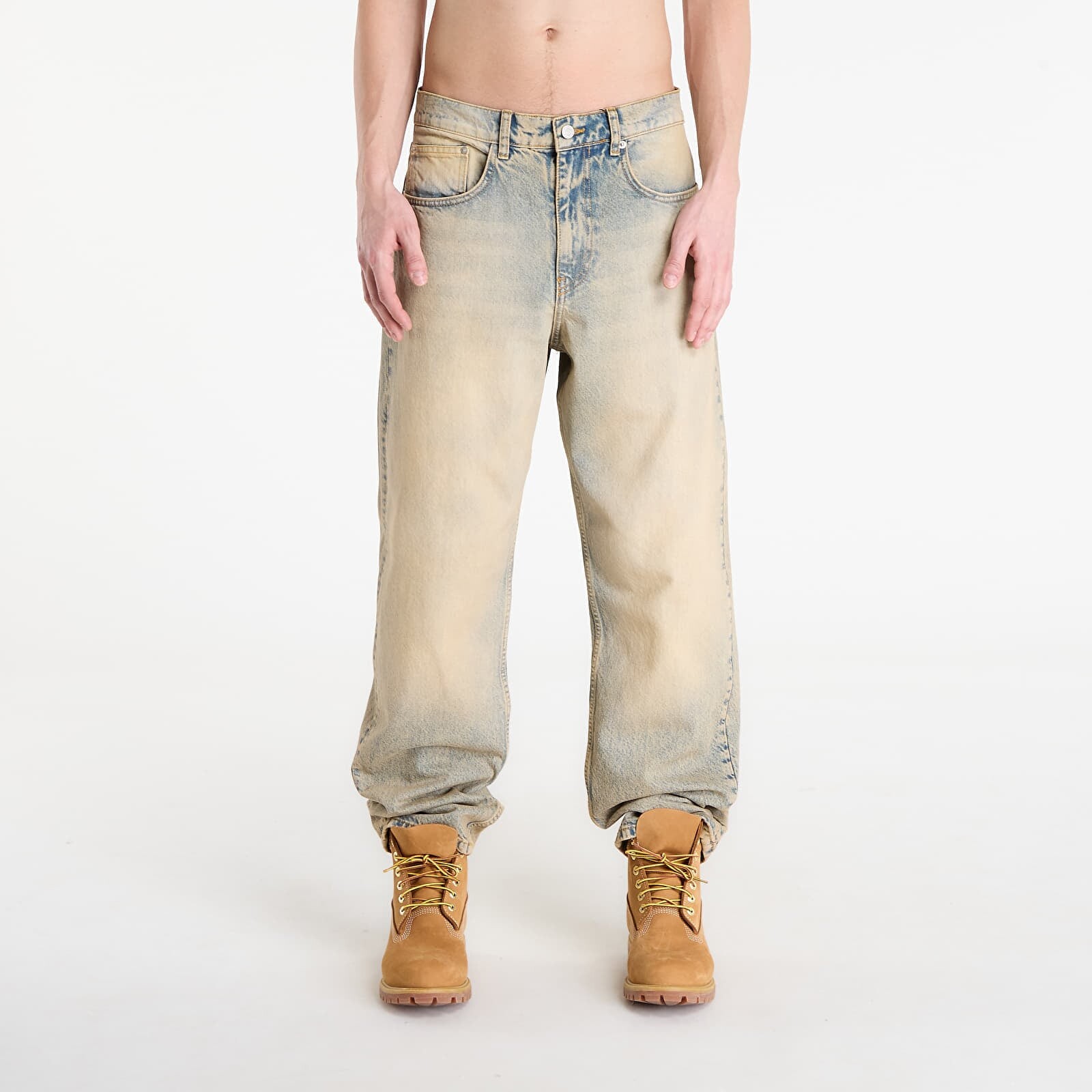 Pants Patta Dirty Whiskers Denim Pants Sandwashed Light Blue Denim 30