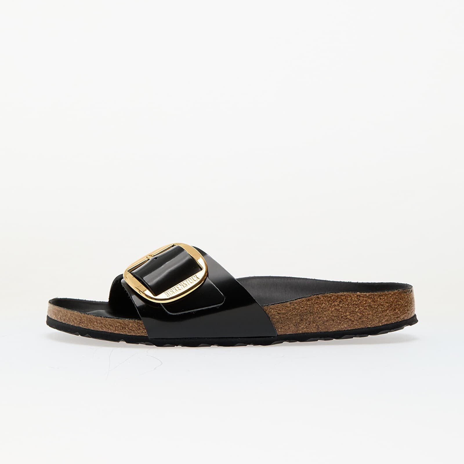 Sneakers Birkenstock Madrid Big Buckle Natural Leather Patent Nappa Glamour UK 7