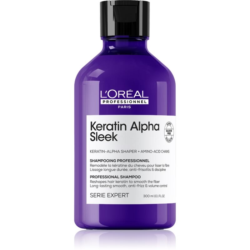 L’Oréal Professionnel Keratin Alpha Sleek Shampoo shampoo for smooth-looking hair 300 ml