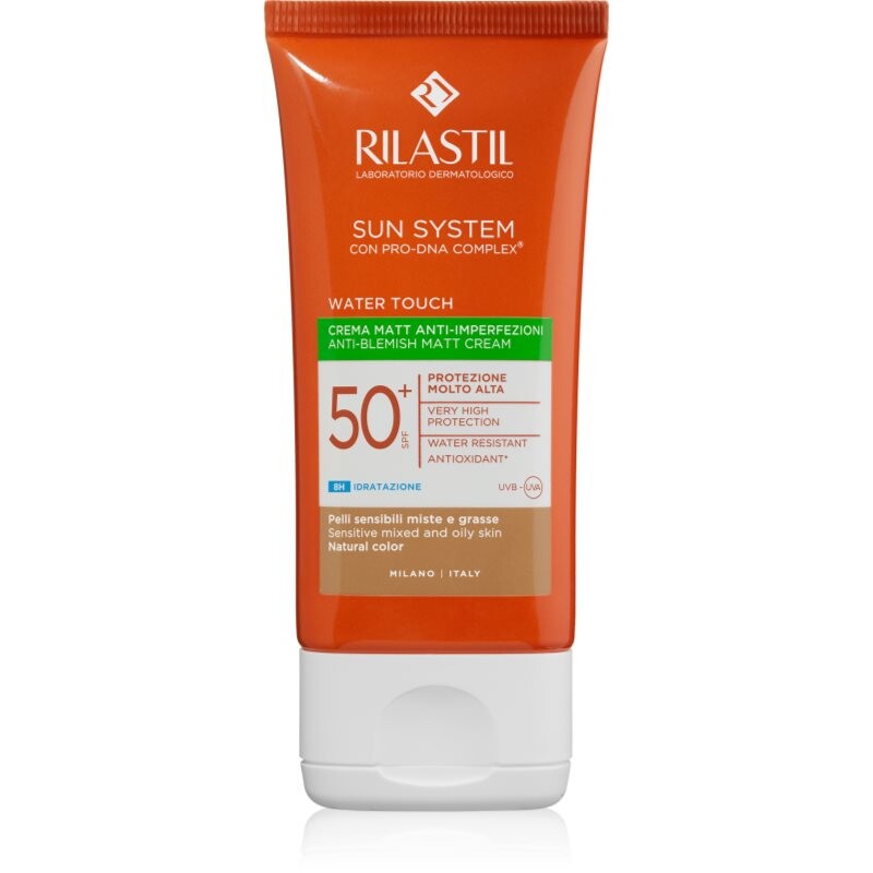 Rilastil Sun System Water Touch protective tinted cream for the face for oily and combination skin SPF 50+ 50 ml